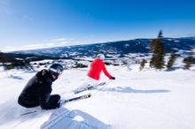 Skiers In Hafjell Ski Resort