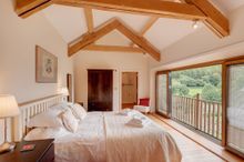 Coombe Farm has six en-suite bedrooms.  Each are generous, chic and swish, and it’s hard to say which is best.    Bedroom one is