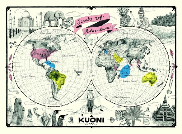 Kuoni Scented Map Image