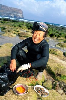 Jeju Island\'s famous women divers