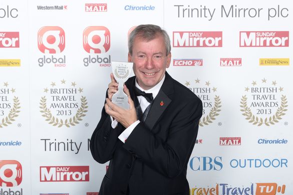 Malcolm Bell, Head of Visit Cornwall, collects the BTA for Best UK Holiday County or Region