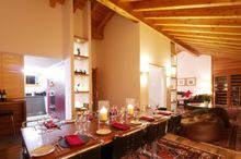The luxurious living area of Chalet Charr 