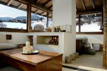 Sheltered seating area and jacuzzi at Villa Gella 