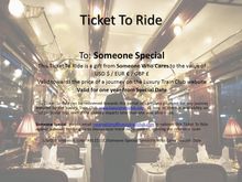 Festive Ticket To Ride Gift Vouchers