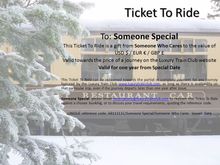 Festive Ticket To Ride Gift Vouchers