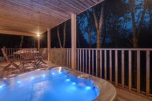 The Hot Tub At Willow Lodge:  Overlooking A Lake Where You Can Catch Coarse Fish And Carp, Shrouded By Mature Trees In A Woodlan