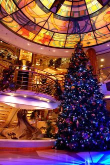 Oceana atrium at Christmas
