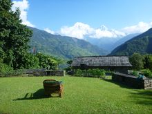 Views of Annapurna from our mountain lodge - Annapurna Adventure Trek