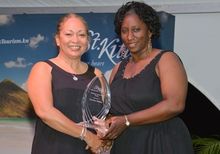 Board Member Clair Rawson (Left), Presented The Employee Of The Year Award For An Individual In The Hotel Or Restaurant Sector D