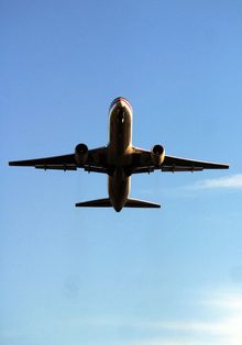 Plane Taking Off At Manchester Airport