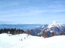 Slovenia wide open ski slopes