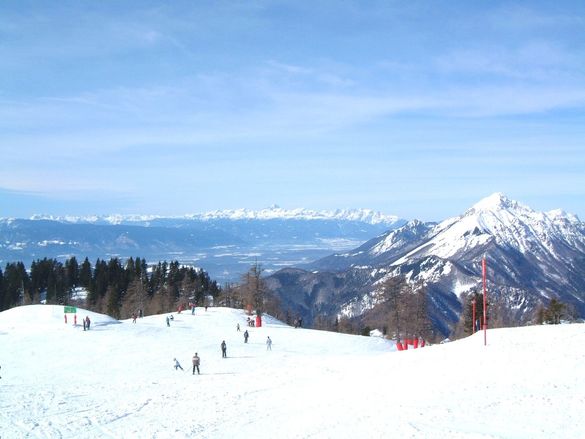 Slovenia wide open ski slopes
