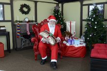 Santa is ready to give his gifts away at the Sydney Tower Eye