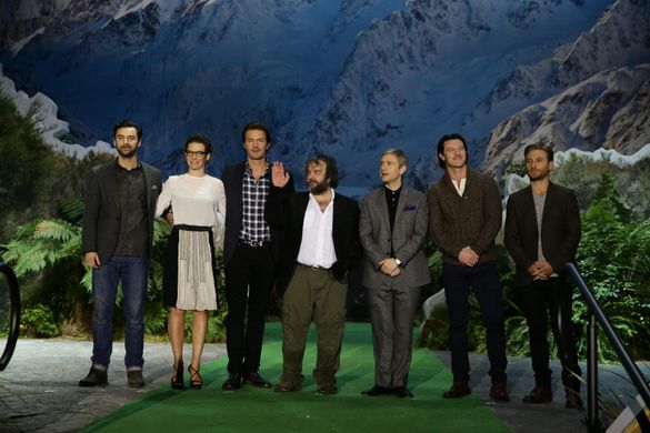 Cast On Book Of NZ - Aidan Turner, Evangeline Lily, Richard Armitage, Peter Jackson, Martin Freeman, Luke Evans, Dean O Gorman
