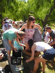Grape stomping