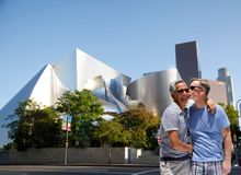 Friendly Couple at Walt Disney Concert Hall in Downtown Los Angeles