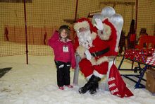 Winnie and Santa at Snozone