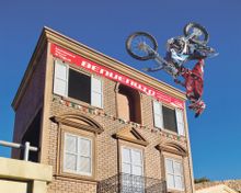Movie World has unveiled a new daredevil stunt show - FMX Overdrive - just in time for the school holidays