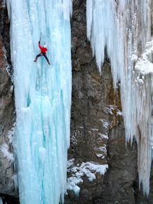 Ice Climbing In Pontresina Gorge Robert Boesch