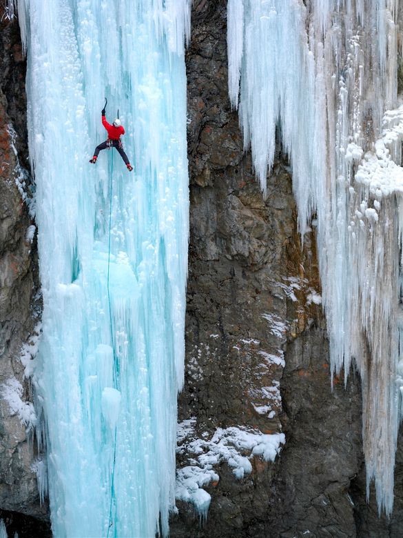 Ice Climbing In Pontresina Gorge Robert Boesch