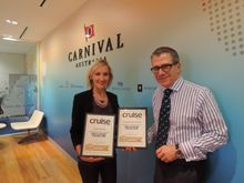 Seabourn wins Best Luxury Cruise Line and Best Luxury Cruise Ship. Seabourn marketing manager, Aniela Richards accepts the award