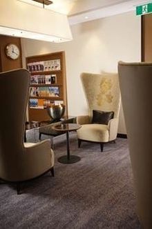 Private areas to relax or work in First Class lounge
