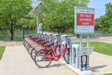 B-Cycle Rentals at McGregor Park along the Cumberland RiverWalk/Jessica Tejera