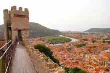 Taking in the view during the Sardinia gastronomic bike tour in Italy