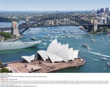 Sydney First Fleet ferries competing in the annual Ferrython Race on Australia Day 2016
