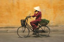 Cyclist in Hoi An, Vietnam