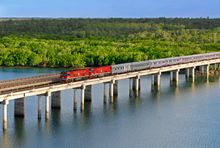 The Ghan crossing Elizabeth River