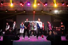 Photo caption: Hong Kong actor Vincent Wong joined the Light The Night Run prize presentation ceremony, while Hong Kong group MIRROR performed at the event.