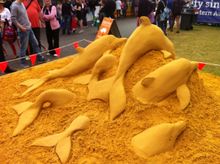 An example of sand sculptor Dennis Massoud\'s work