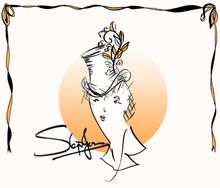 Stephen Jones sketch for Coworth Park inspired by Ascot