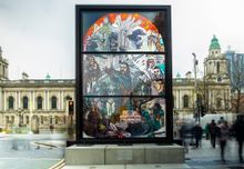 he first window, revealed in Belfast, depicts scenes from House Stark