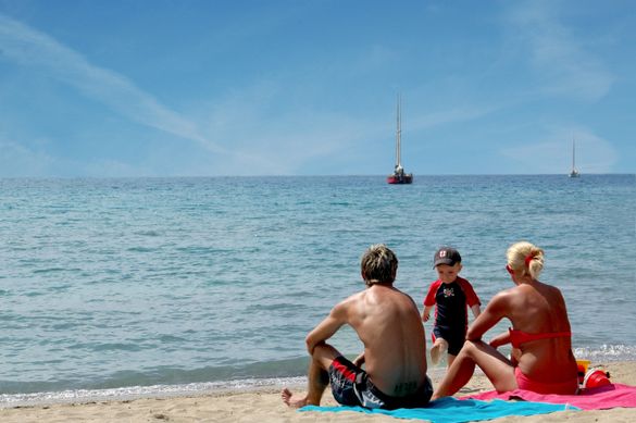 Family On A Beach Holiday