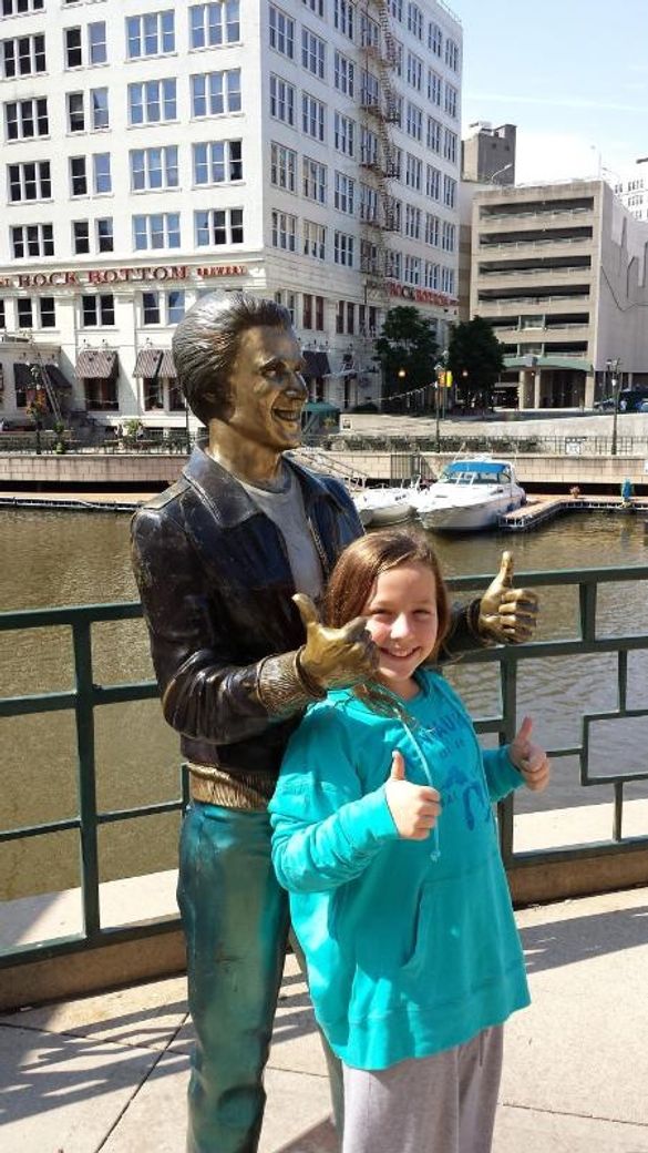 Visiting the Bronze Fonz