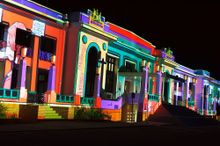 The Electric Canvas created the artwork projected on the Museum of Australian Democracy.