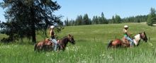 Cowgirls Riding - Western Pleasure Ranch Idaho