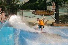 Surfing indoors at Kalahari 