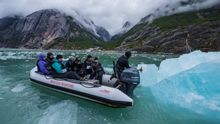 Fun with ice bergs in Alaska