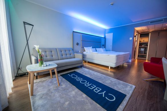 For a perfect workout experience, there's a Cyberobics yoga mat ready and waiting in the wardrobe.