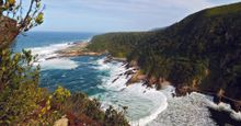walking in the wild coasts of South Africa tsitsika…re and rocks 