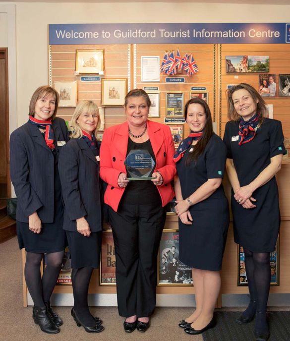 Guildford Tourist Information Team with Destination of the Year Award
