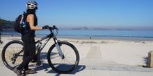 Pilgrim cycling the Portuguese Coastal Camino