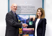 Mike Rodwell, Managing Director, welcomes Jackie Martin to Fred. Olsen Cruise Lines, as new Sales and Marketing Director