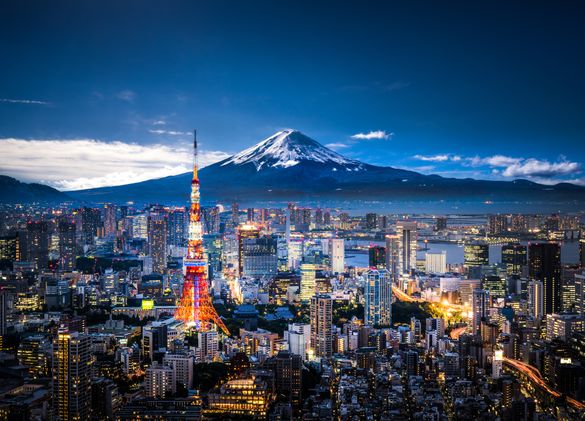Mt. Fuji and Tokyo skyline