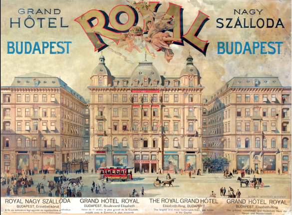 Replica of original Grand Hotel Royal poster from 1896