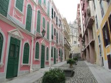 Side street to Ruins of St Paul's in Macao
