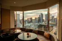 The package include Grand Club lounge access with 180-degree views of the Melbourne skyline